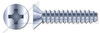 #8 X 1" Self-Tapping Sheet Metal Screws, Type "B", Flat Phillips Drive, Steel, Zinc Plated