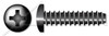 #8 X 3/8" Self-Tapping Sheet Metal Screws, Type "B", Pan Phillips Drive, Steel, Black Oxide