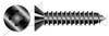 #12 X 1" Self-Tapping Sheet Metal Screws, Type "AB", Flat Phillips Drive, Steel, Black Oxide