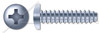 #4 X 1/2" Self-Tapping Sheet Metal Screws, Type "B", Pan Phillips Drive, Steel, Zinc Plated
