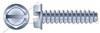 #8 X 1-1/4" Self-Tapping Sheet Metal Screws, Type "B", Hex Indented Washer, Slotted, Steel, Zinc Plated