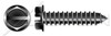 #14 X 3/4" Self-Tapping Sheet Metal Screws, Type "AB", Hex Indented Washer, Slotted, Steel, Black Oxide