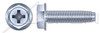 #6-32 X 3/8" Hex Indented Washer Head Trilobe Thread Rolling Screws for Metals with Phillips Drive, Steel, Zinc Plated and Waxed #6-32 X 3/8" Hex Indented Washer Head Trilobe Thread Rolling Screws for Metals with Phillips Drive, Steel, Zinc Plated and Waxed