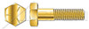 5/16"-18 X 1" Hex Head Cap Screws Bolts, UNC Coarse Thread, Grade 5 Steel, Yellow Zinc