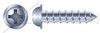 #8 X 2-1/2" Self-Tapping Sheet Metal Screws, Type "A", Round Washer Head Phillips Drive, Steel, Zinc Plated
