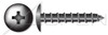 #10 X 5/8" Self-Tapping Sheet Metal Screws, Type "A", Truss Phillips Drive, Steel, Black Zinc