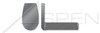 1/4"-20 X 3/4" Weld Screws, Spot Type, Flat 90 Degree Space, No Projections, C1006-C1010 Steel