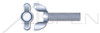 #10-24 X 3/4" Wing Screws, Type "D", Stamped, Steel, Zinc Plated
