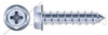 #6 X 1/2" Self-Tapping Sheet Metal Screws, Type "A", Hex Indented Washer Phillips Drive, Steel, Zinc Plated