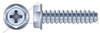#8 X 1/2" Self-Tapping Sheet Metal Screws, Type "B", Hex Indented Washer Phillips Drive, Steel, Zinc Plated