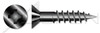 #12 X 1" Wood Screws, Flat Phillips Drive, Steel, Black Oxide