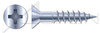 #10 X 2-1/2" Wood Screws, Flat Phillips Drive, Steel, Zinc Plated