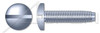 #8-32 X 3/8" Pan Head Trilobe Thread Rolling Screws for Metals with Slot Drive, Steel, Zinc Plated and Waxed