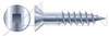 #8 X 1-1/4" Wood Screws, Flat Square Drive, 2/3rd Thread Length, Steel, Zinc Plated