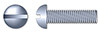 #10-32 X 1/2" Machine Screws, Round Slot Drive, Full Thread, Aluminum Alloy 2024-T4