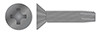 1/4"-20 X 2" Type F Thread Cutting Screws, Flat Countersunk Head with Phillips Drive, Steel