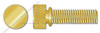 #6-32 X 1/4" Thumb Screws, Knurled Head with Shoulder, Brass