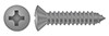 #10 X 1" Self-Tapping Sheet Metal Screws, Type "AB", Oval Phillips Drive, Steel, Plain