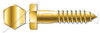 1/2" X 6" Lag Screws, Hex Head, Silicon Bronze