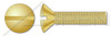 #8-32 X 1" Oval Head Machine Screws with Slotted Drive, Solid Brass