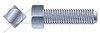 1/2"-13 X 1-1/4" Square Head Set Screws, Cup Point, Zinc Plated Steel