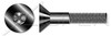 3/8"-16 X 2-1/4" Flat Countersunk Socket Cap Screws, Hex Drive, Coarse Threading, Partially Threaded, Alloy Steel, Made in U.S.A.