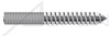 3/8"-16 X 3-1/2" Hanger Bolts, Full Thread, AISI 304 Stainless Steel (18-8)