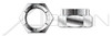 #10-24 Flex Type Lock Nuts, Light Hex, Thin Height, AISI 304 Stainless Steel (18-8)