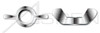 #8-32 Wing Nuts, Type "A", Cold Formed, Full Body, AISI 304 Stainless Steel (18-8)