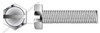 #10-32 X 5/8" Indented Hex Slot Head Machine Screws, Fully Threaded Machine Screws, Stainless Steel