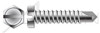 #8 X 5/8" Self-Drilling Screws, Hex Indented Washer, Slotted, AISI 410 Stainless Steel