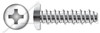 #4 X 1" Hi-Lo Self-Tapping Sheet Metal Screws, Pan Phillips Drive, Full Thread, AISI 304 Stainless Steel (18-8)