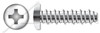 #4 X 3/4" Self Tapping Sheet Metal Screws with Hi-Lo Threading, Pan Head with Phillips Drive, Fully Threaded, Stainless Steel