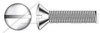 #10-32 X 1-1/2" Fully Threaded Oval Countersunk Head Machine Screws with Slotted Drive, Stainless Steel