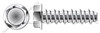 #4 X 1/4" Self Tapping Sheet Metal Screws with Hi-Lo Threading, Indented Hex Washer Head, 410 Stainless Steel