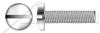 #6-32 X 5/16" Fully Threaded Pan Head Machine Screws with Slotted Drive, Stainless Steel