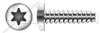 #4-20 X 1/2" Pan Head Trilobe 48-2 Thread Rolling Screws for Plastics with 6Lobe Torx(r) Drive, 18-8 Stainless Steel, Passivated and Waxed