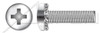 #10-24 X 3/8" SEMS Machine Screws with 410 Stainless Steel External Tooth Lock Washer, Pan Head with Phillips Drive, 18-8 Stainless Steel