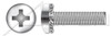 #10-32 X 3/4" SEMS Machine Screws with 410 Stainless Steel External Tooth Lock Washer, Pan Head with Phillips Drive, 18-8 Stainless Steel