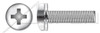 #10-24 X 5/8" SEMS Machine Screws with 410 Stainless Steel Internal Tooth Lock Washer, Pan Head with Phillips Drive, Stainless Steel