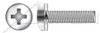 #10-32 X 1/4" SEMS Machine Screws with 410 Stainless Steel Internal Tooth Lock Washer, Pan Head with Phillips Drive, 18-8 Stainless Steel