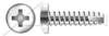 #10 X 1" Type 25 Thread Cutting Screws, Pan Head with Phillips Drive, 18-8 Stainless Steel