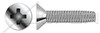 #10-24 X 1" Type F Thread Cutting Screws, Flat Countersunk Head with Phillips Drive, 18-8 Stainless Steel