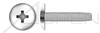 #8-32 X 1/2" Type F Thread Cutting Screws, Truss Head with Phillips Drive, Stainless Steel