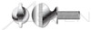 1/4"-20 X 3/4" Thumb Screws, Spade Head, With Shoulder Type A, AISI 304 Stainless Steel (18-8)