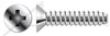 #10 X 3/4" Type B Self Tapping Sheet Metal Screws, Flat Head with Phillips Drive, Stainless Steel