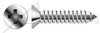 #2 X 5/16" Type AB Self Tapping Sheet Metal Screws, Flat Head with Phillips Drive, Stainless Steel