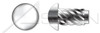 #00 X 1/8" U-Drive Hammer Screws, Round Head, AISI 304 Stainless Steel (18-8)