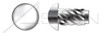 #10 X 3/8" U-Drive Hammer Screws, Round Head, AISI 304 Stainless Steel (18-8)