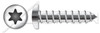 #10 X 1-1/2" Type A Self Tapping Sheet Metal Screws, Pan Head with 6Lobe Torx(r) Drive, Stainless Steel